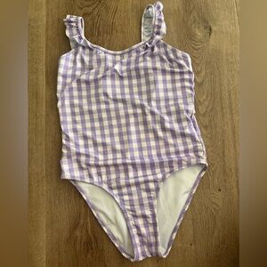 Zara Lilac Checkered Kids Swimwear